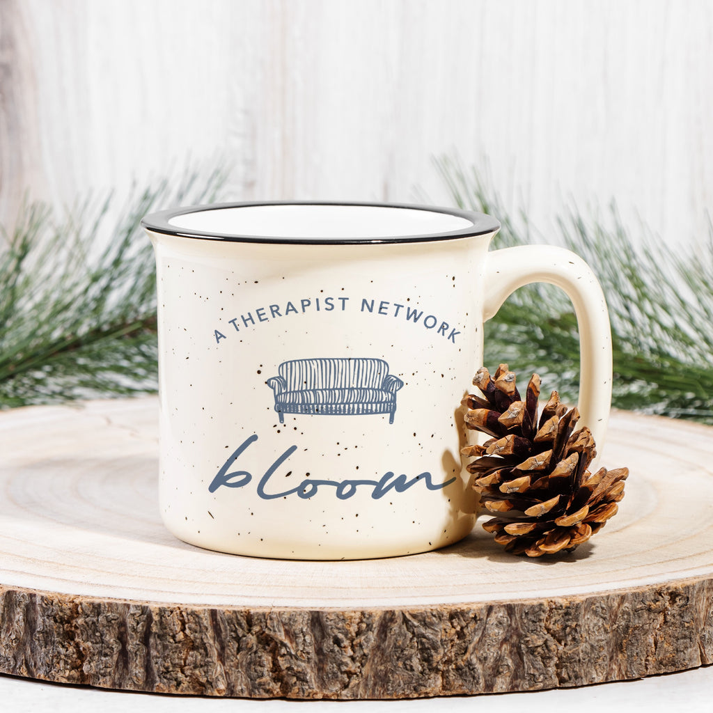 Bloom Ceramic Camp Mug (Speckled Cream) - 13oz